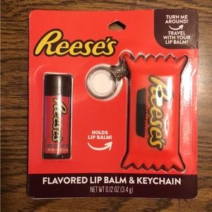 Reese’s flavored lip balm keychain holder